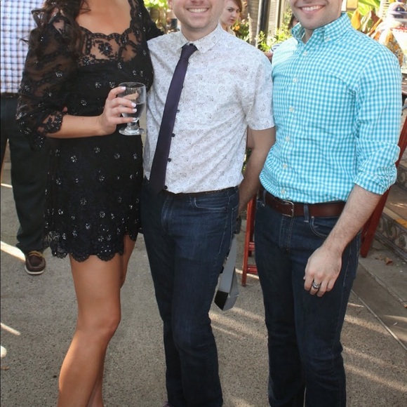 FREE PEOPLE RARE!!!!jeweled romper size 8 black and navy - Picture 13 of 13